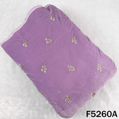 Cut Dana Sequins Embroidered Velvet Fabric - F5260