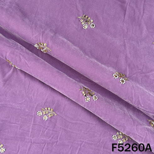 Cut Dana Sequins Embroidered Velvet Fabric - F5260