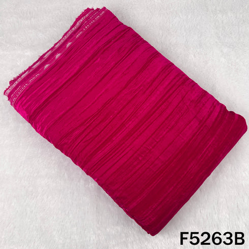 Zari Sequins Embroidered Wrinkled Velvet Fabric - F5263