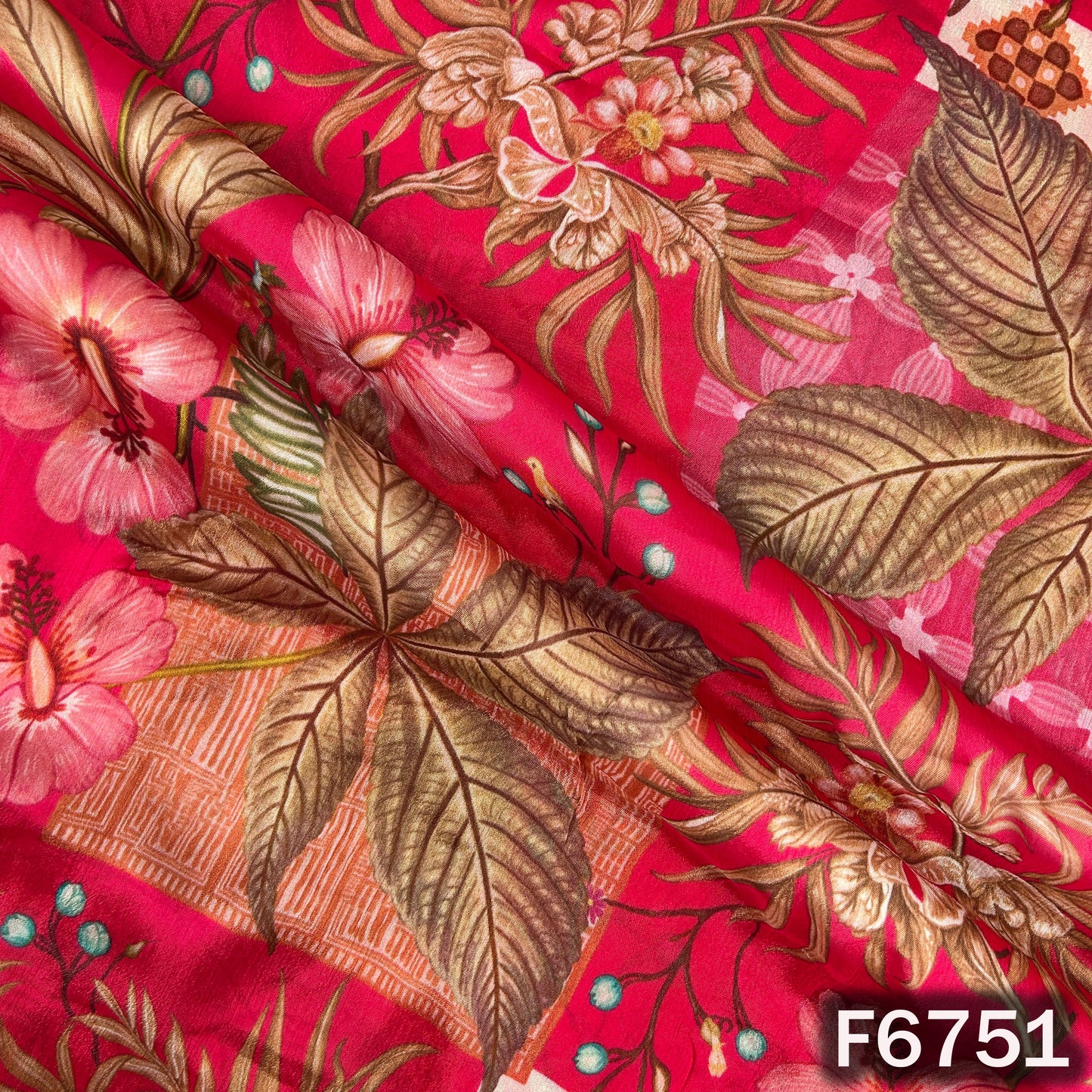 Digital Print Chinnon Chiffon Fabric - F6751