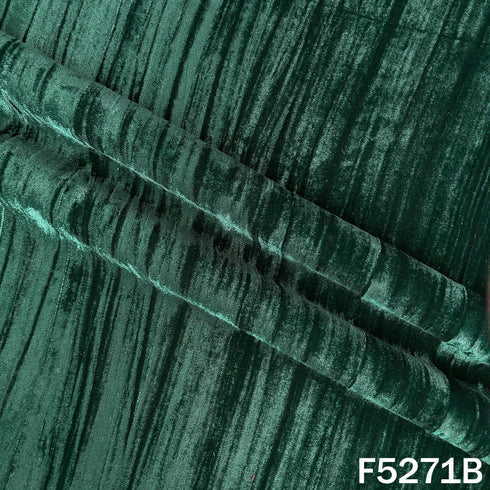 Zari Sequins Embroidered Wrinkled Velvet Fabric - F5271