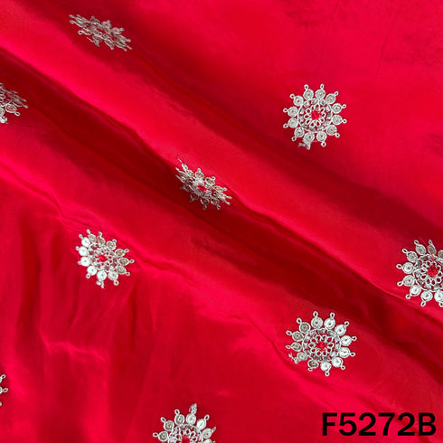 Zari Sequins Thread Work Viscose Crepe Fabric - F5272