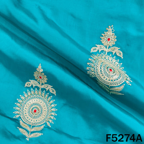 Zari Sequins Thread Work Viscose Crepe Fabric - F5274