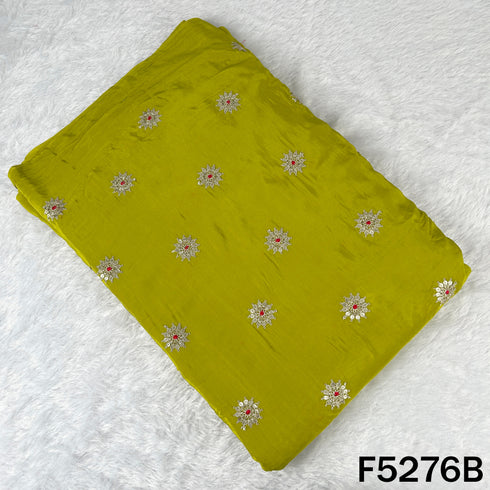 Zari Sequins Thread Work Viscose Crepe Fabric - F5276