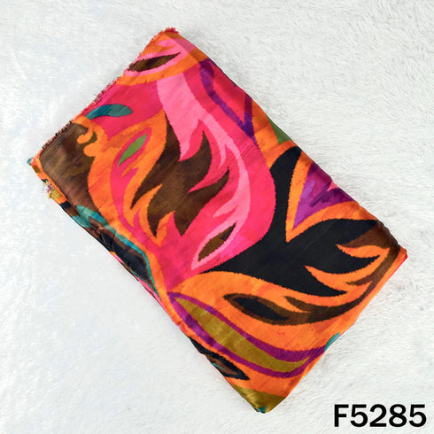 Digital Print Gajji Silk Fabric - F5285