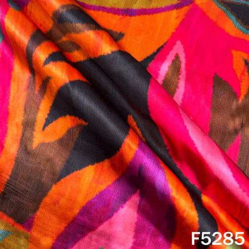 Digital Print Gajji Silk Fabric - F5285