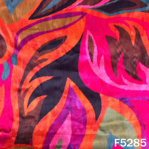 Digital Print Gajji Silk Fabric - F5285