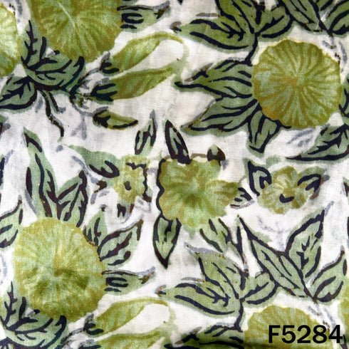 Digital Print Gajji Silk Fabric - F5284