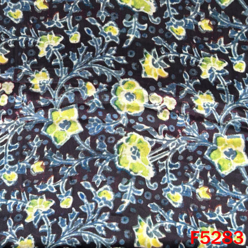 Digital Print Gajji Silk Fabric - F5283