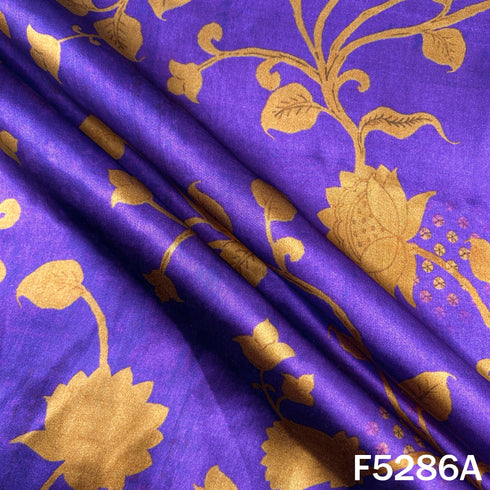 Digital Print Gajji Silk Fabric - F5286