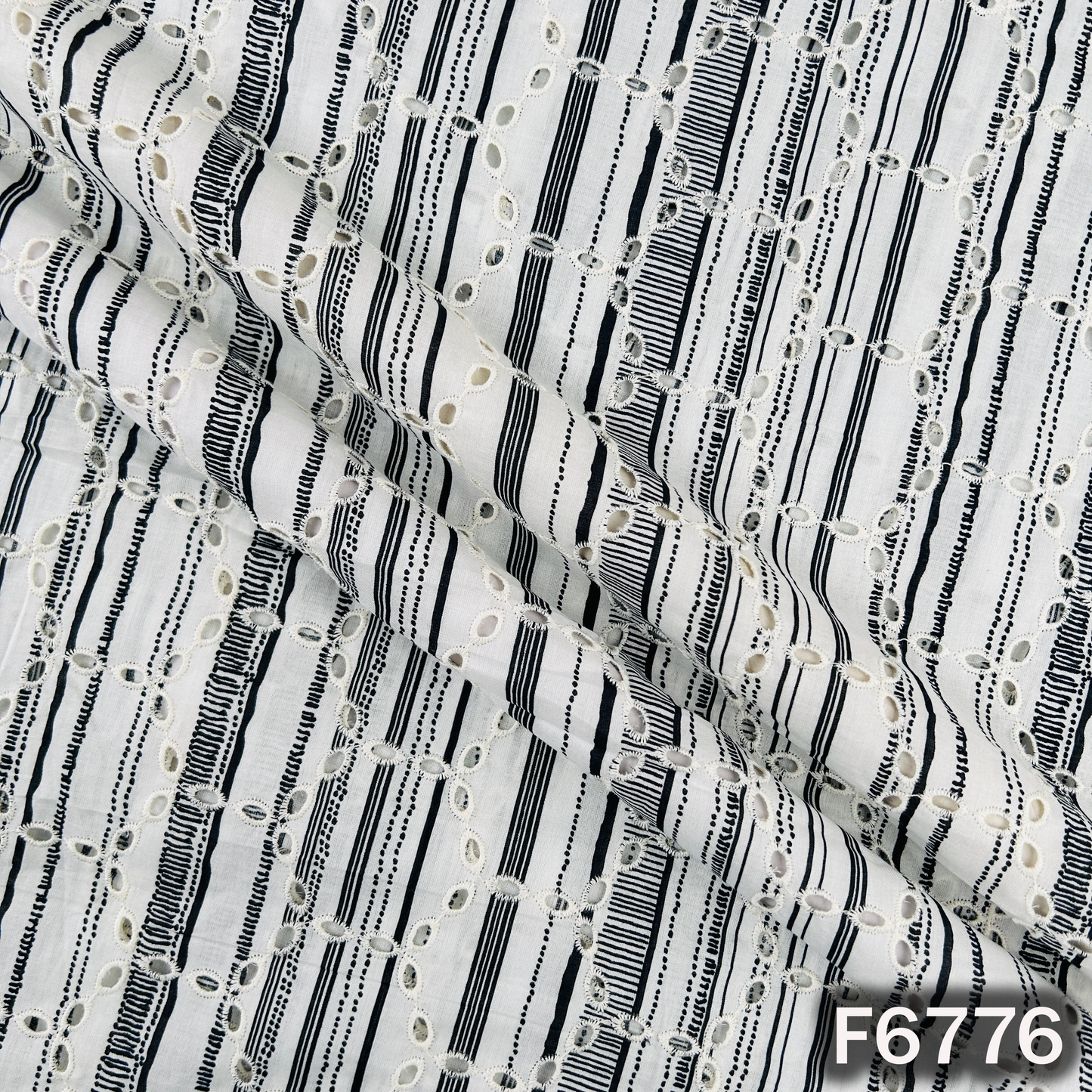 Stripe Hokaba Cambric Cotton Fabric - F6776