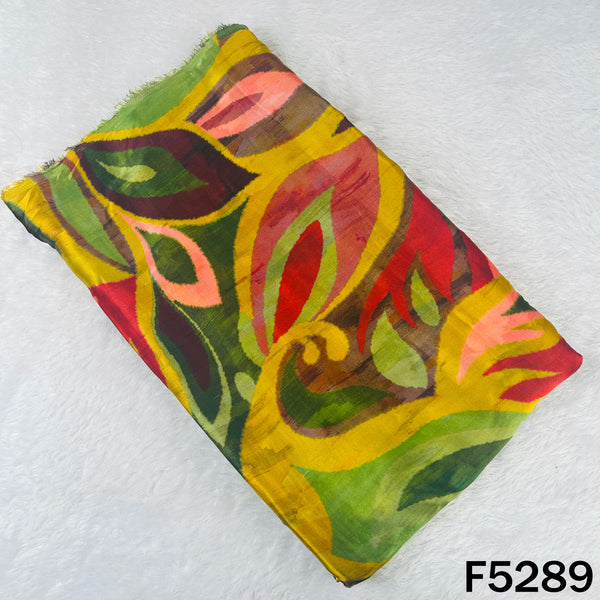 Digital Print Gajji Silk Fabric - F5289