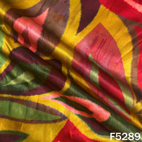 Digital Print Gajji Silk Fabric - F5289