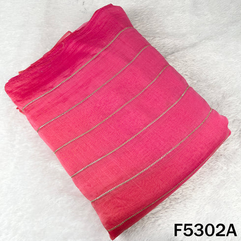 Gota Work Ombre Shade Mul Chanderi Fabric - F5302