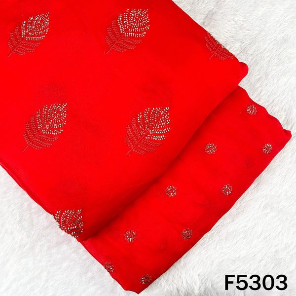 Cut Dana Thread Work Chinnon Chiffon Fabric - F5303