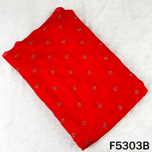 Cut Dana Thread Work Chinnon Chiffon Fabric - F5303