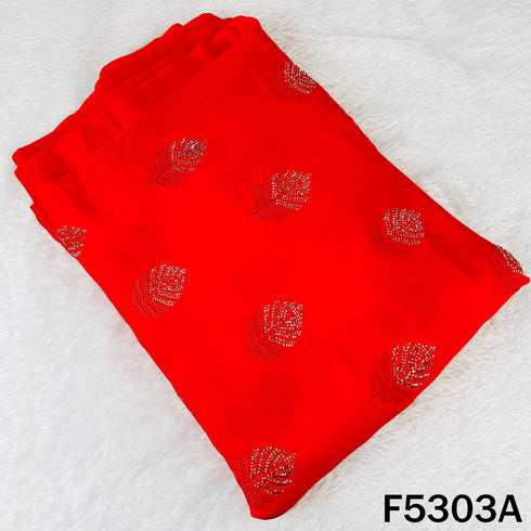 Cut Dana Thread Work Chinnon Chiffon Fabric - F5303