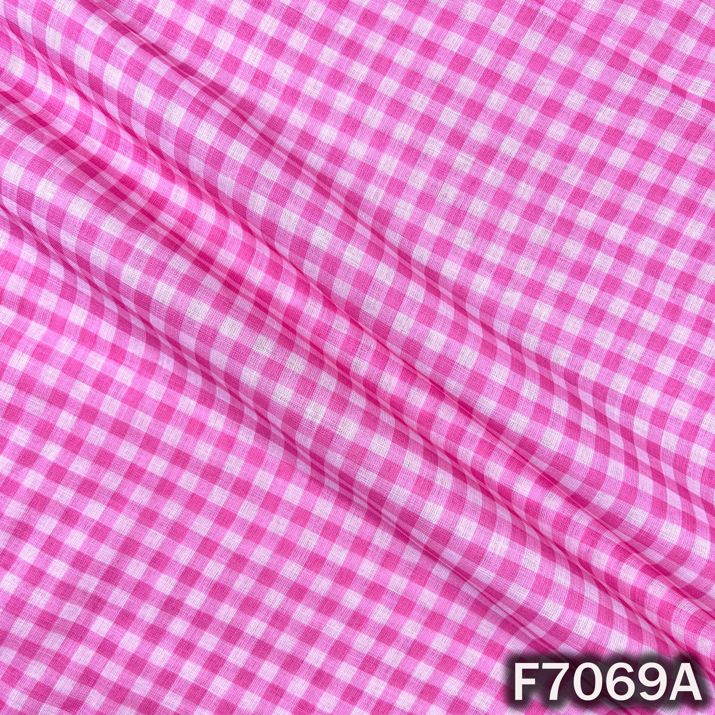 Printed Check Linen Fabric - F7069