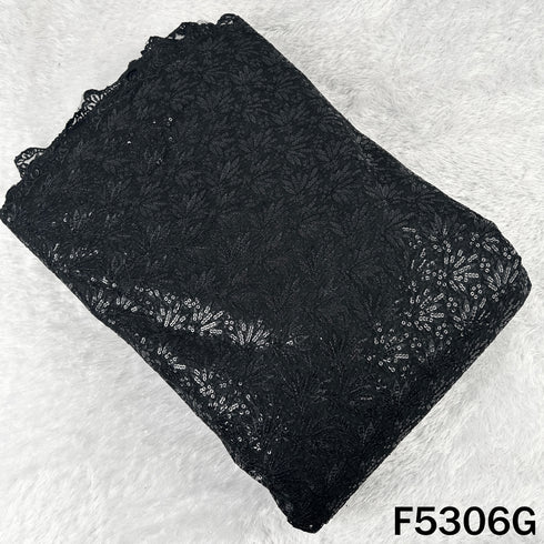 Thread Sequins Embroidered Net Fabric - F5306