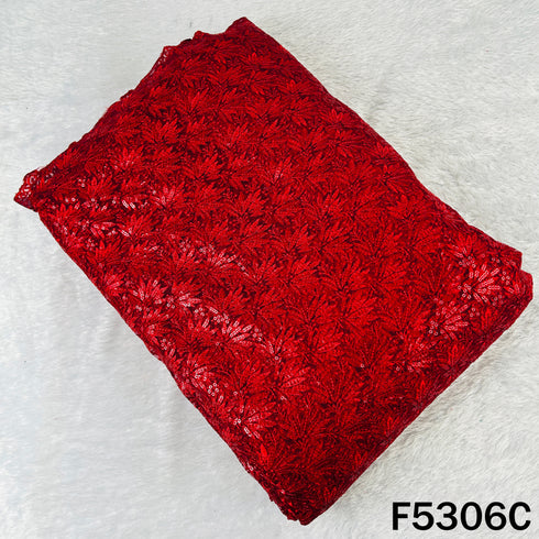 Thread Sequins Embroidered Net Fabric - F5306