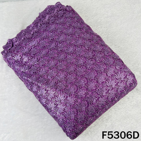 Thread Sequins Embroidered Net Fabric - F5306