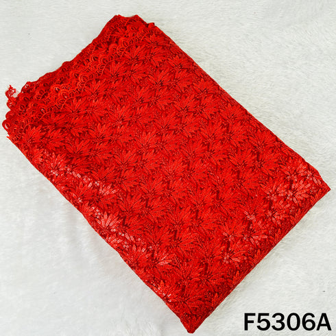 Thread Sequins Embroidered Net Fabric - F5306