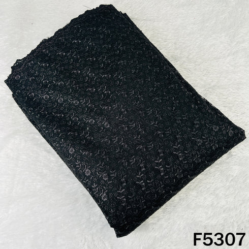 Thread Embroidered Net Fabric - F5307