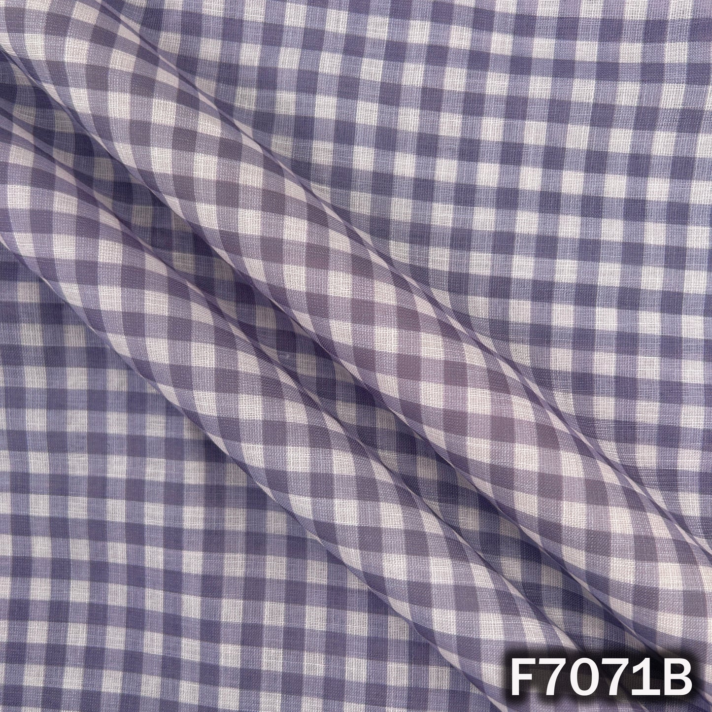 Printed Check Linen Fabric - F7071