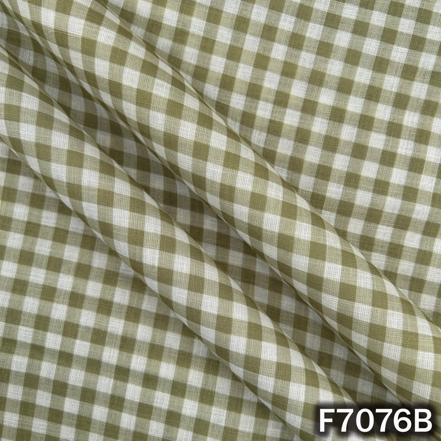 Printed Check Linen Fabric - F7076