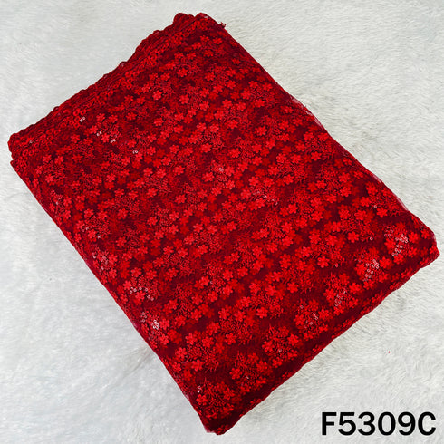 Thread Sequins Embroidered Net Fabric - F5309
