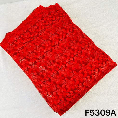 Thread Sequins Embroidered Net Fabric - F5309