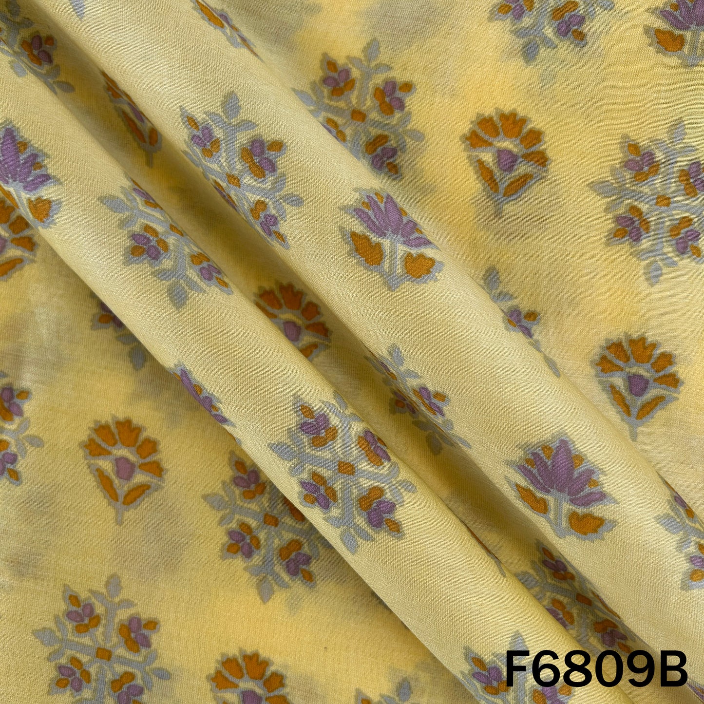 Printed Tussar Chanderi Fabric - F6809
