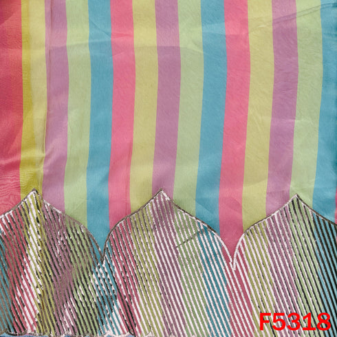 Gota Patti Work Tissue Organza Fabric - F5318