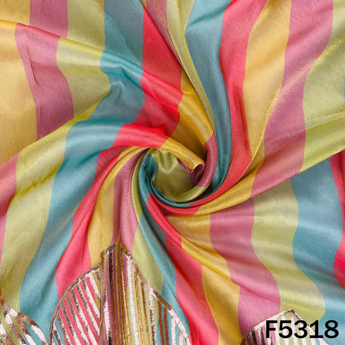 Gota Patti Work Tissue Organza Fabric - F5318