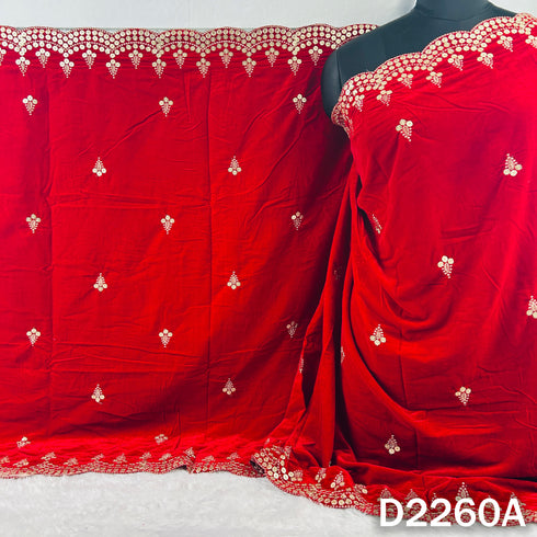 Zari Sequins Embroidered Velvet Dupatta - D2260