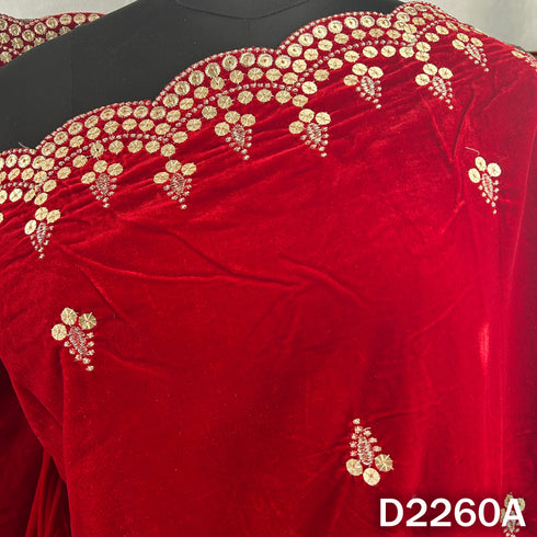 Zari Sequins Embroidered Velvet Dupatta - D2260