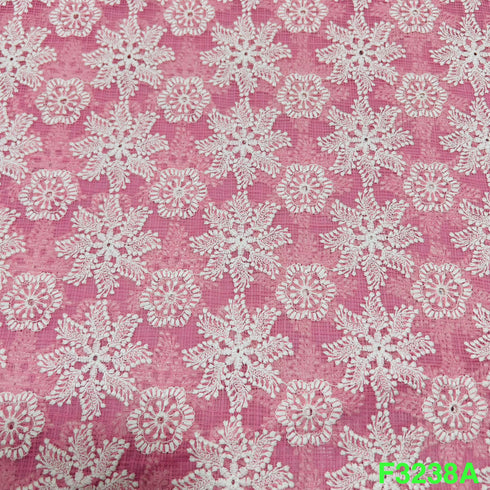 Thread Embroidered Kota Cotton Fabric-F3238