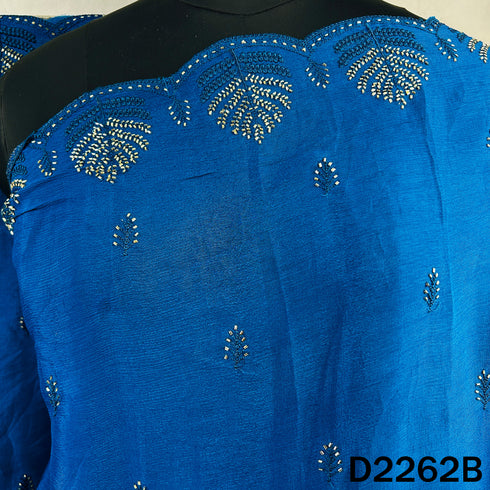 Cut Dana Thread Embroidered Chinnon Chiffon Dupatta - D2262