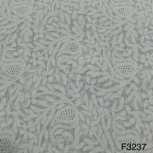 Thread Embroidered Kota Cotton Fabric-F3237