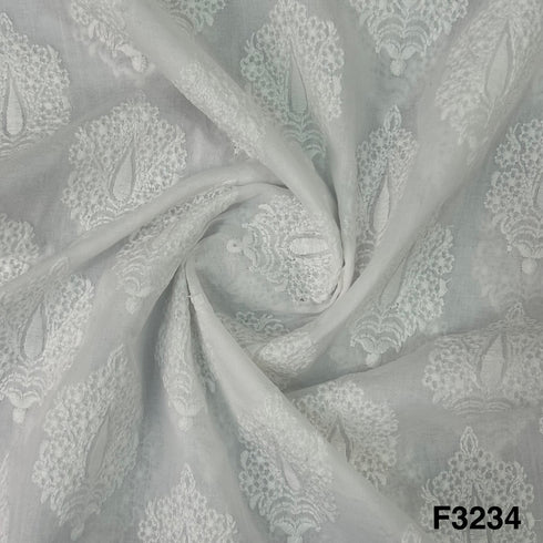 chikankari Cotton Fabric-F3234