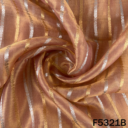 Zari Work Pure Tissue Fabric - F5321