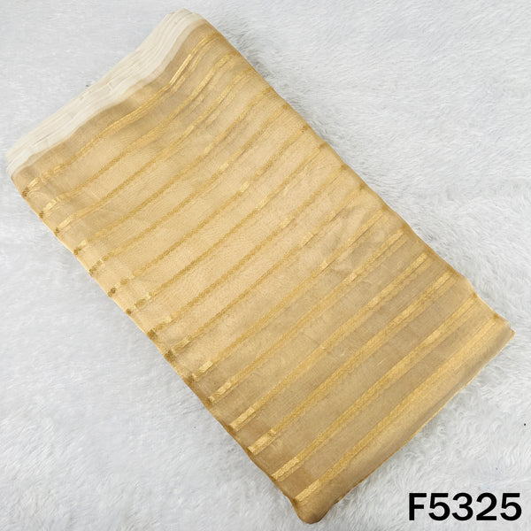 Zari Work Pure Tissue Fabric - F5325