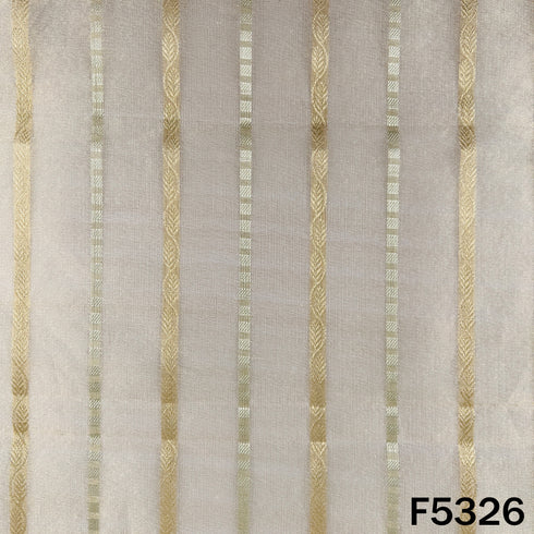 Zari Work Pure Tissue Fabric - F5326