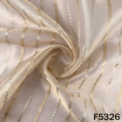 Zari Work Pure Tissue Fabric - F5326