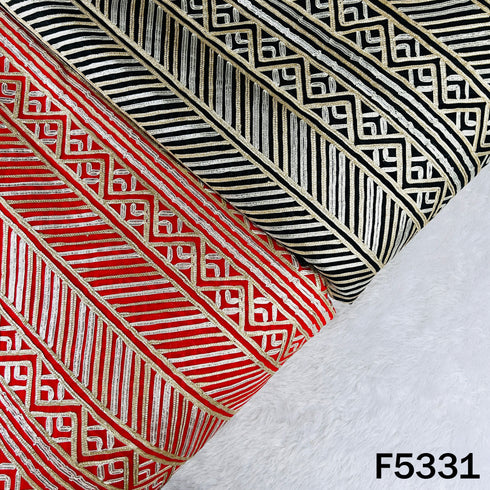 Gota Patti Work Georgette Fabric - F5331