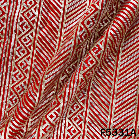 Gota Patti Work Georgette Fabric - F5331