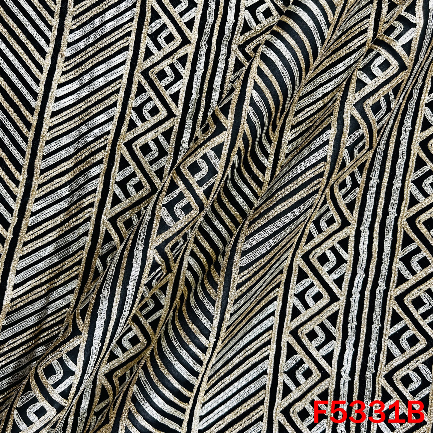 Gota Patti Work Georgette Fabric - F5331