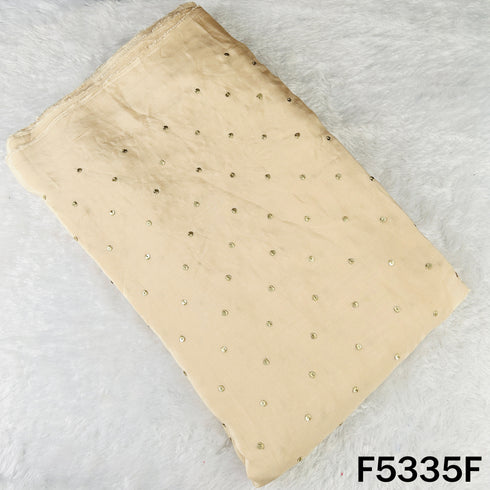 Zari Sequins Work Chinnon Chiffon Fabric - F5335