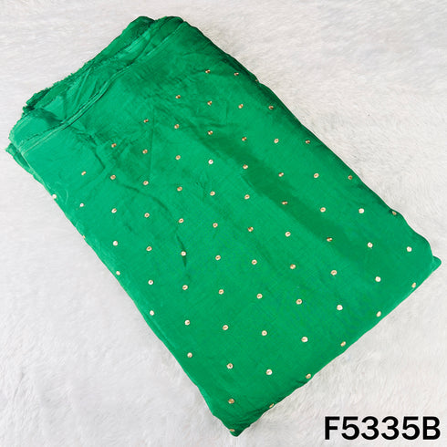 Zari Sequins Work Chinnon Chiffon Fabric - F5335