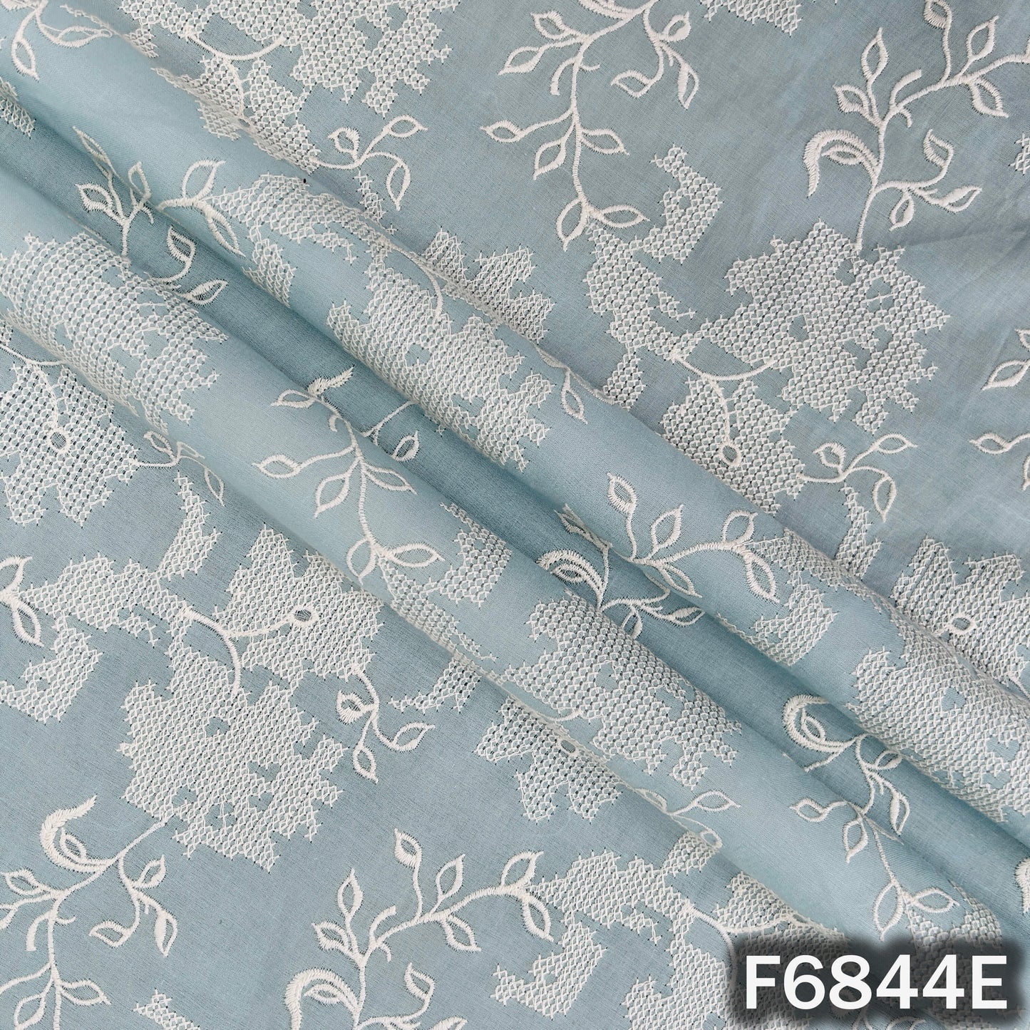 Cross Stitch Embroidered 2*2 Rubia Cotton Fabric - F6844